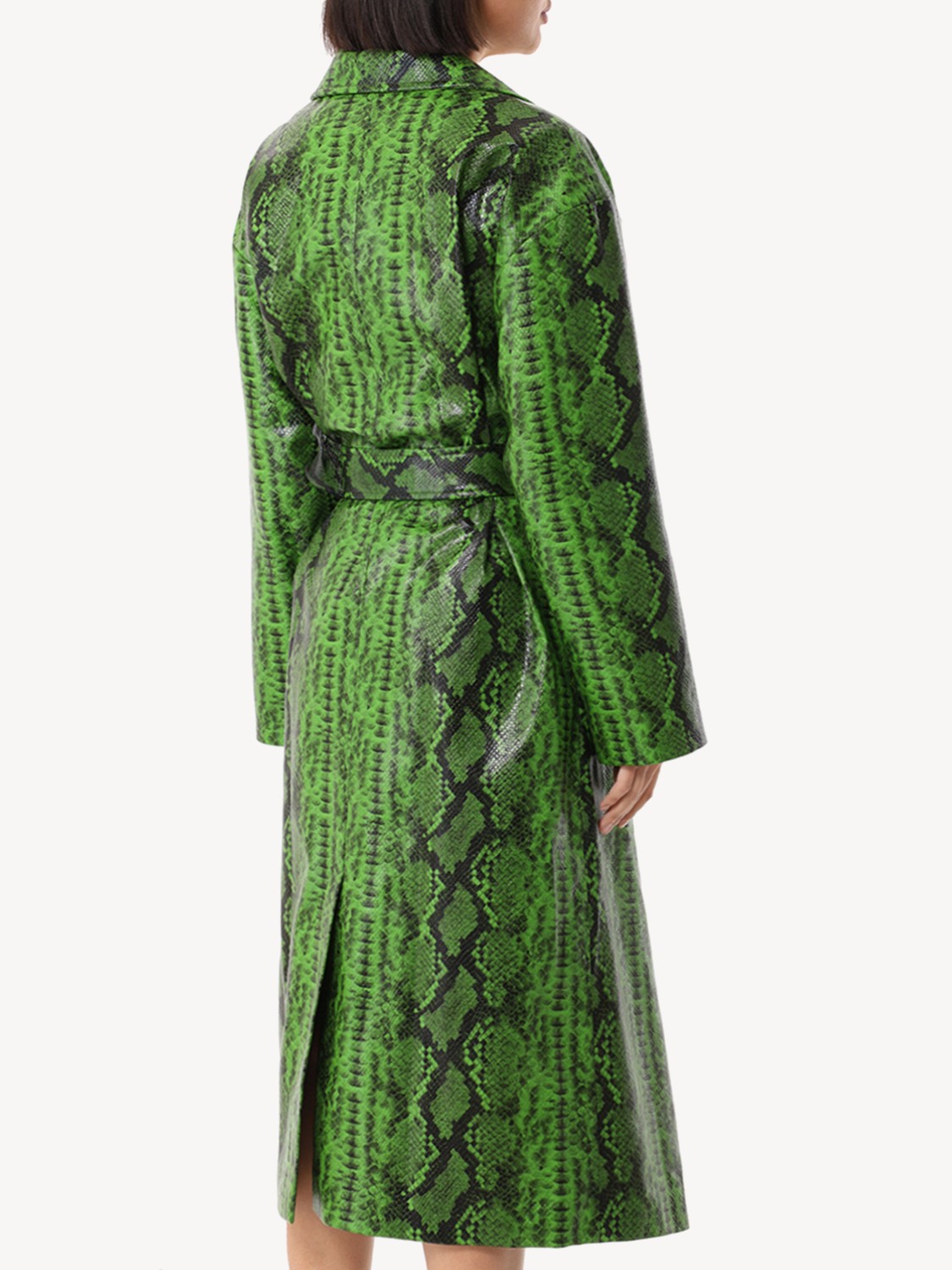 Женский плащ из экокожи