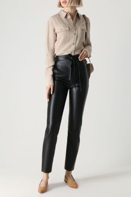 Женские брюки из натуральной кожи