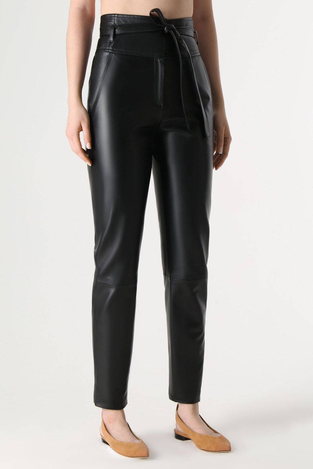 Женские брюки из натуральной кожи