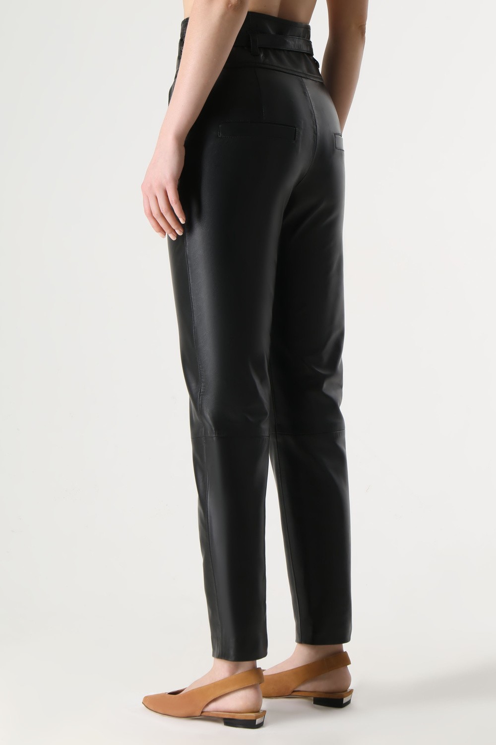 Женские брюки из натуральной кожи