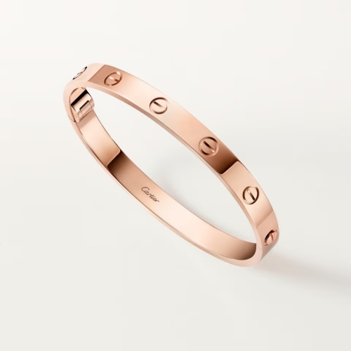 Классическая модель браслета Cartier Love, застежка на один винт, розовое золото