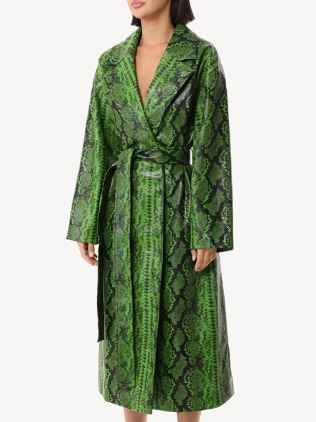 Женский плащ из экокожи