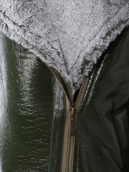 Женская дубленка из экомеха