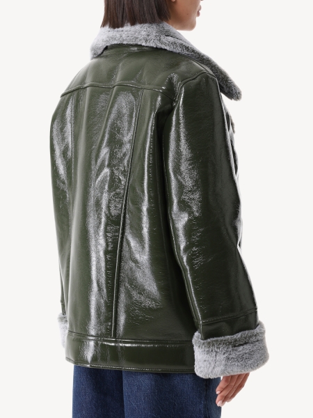 Женская дубленка из экомеха